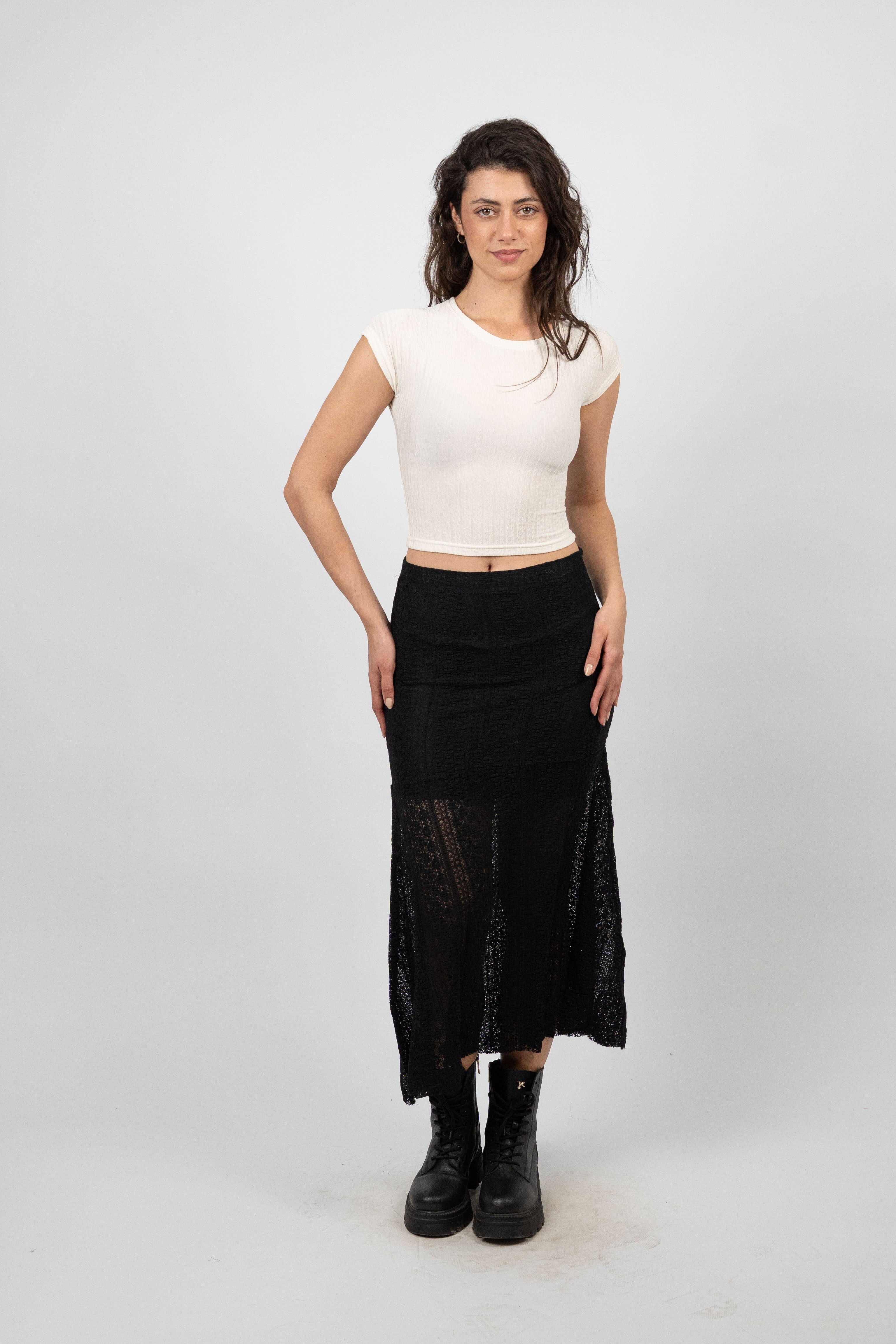 LACE MIDI SKIRT