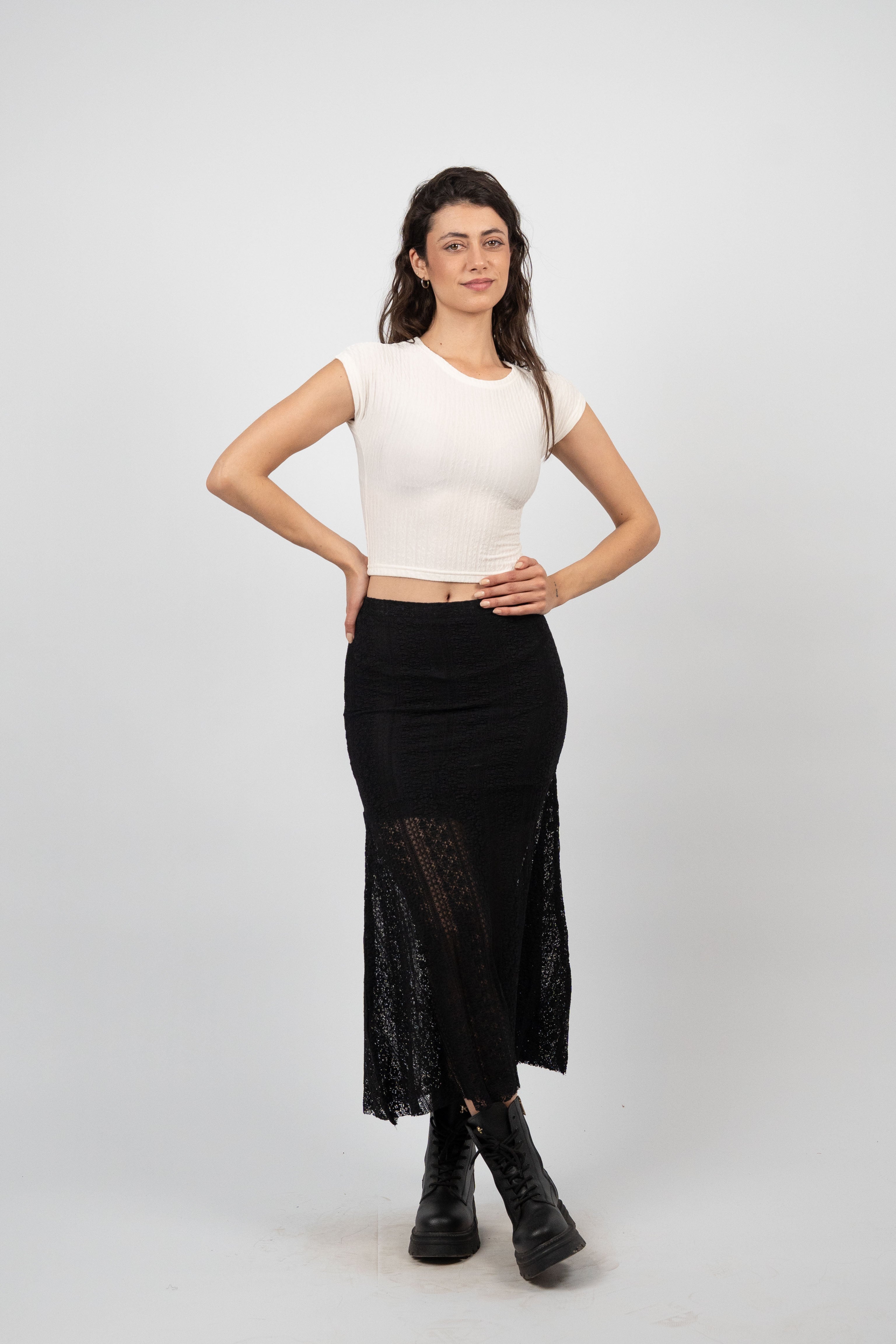 LACE MIDI SKIRT