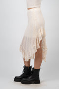 ASYMMETRIC LACE SKIRT