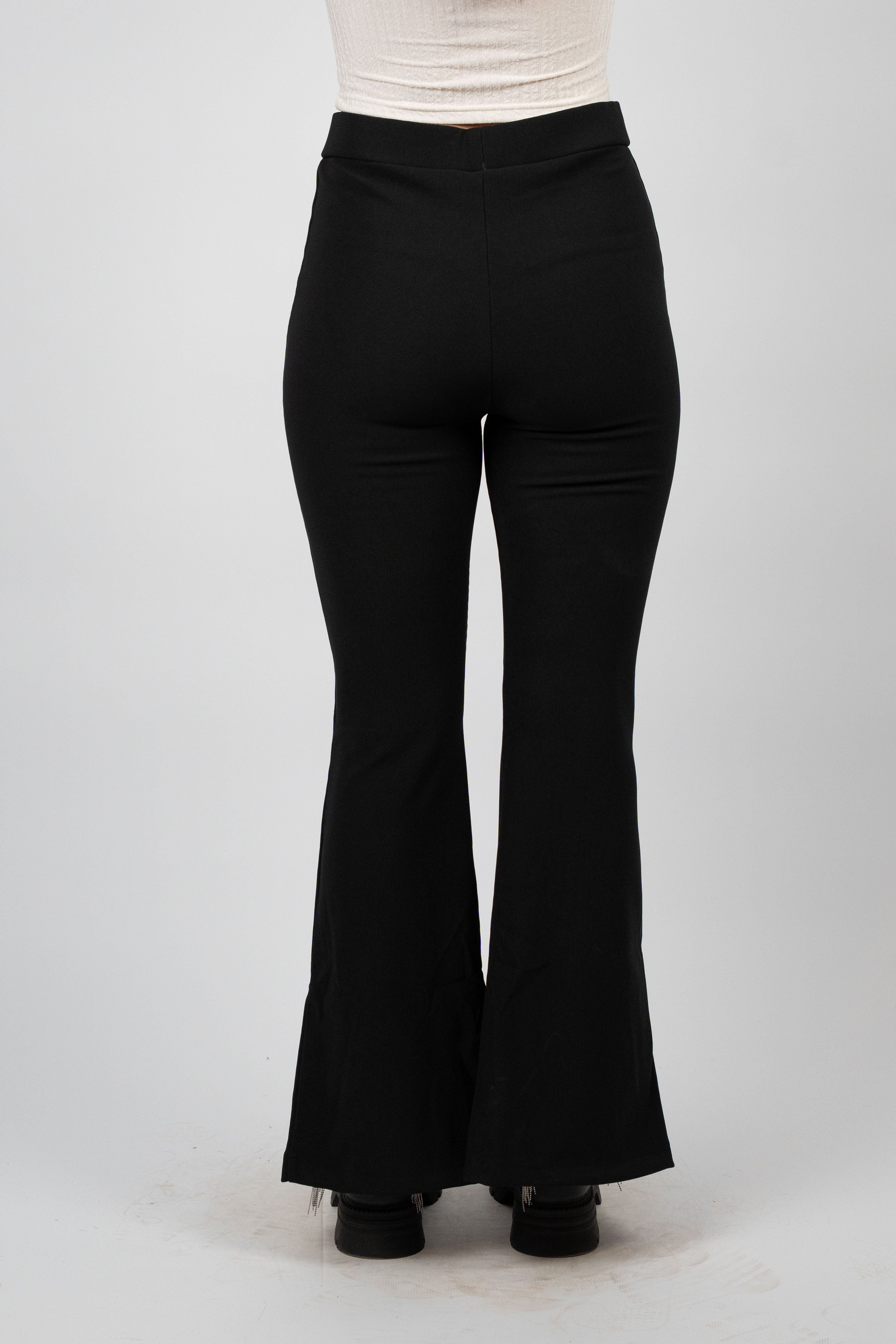 CHAIN SLIT FLARED PANTS