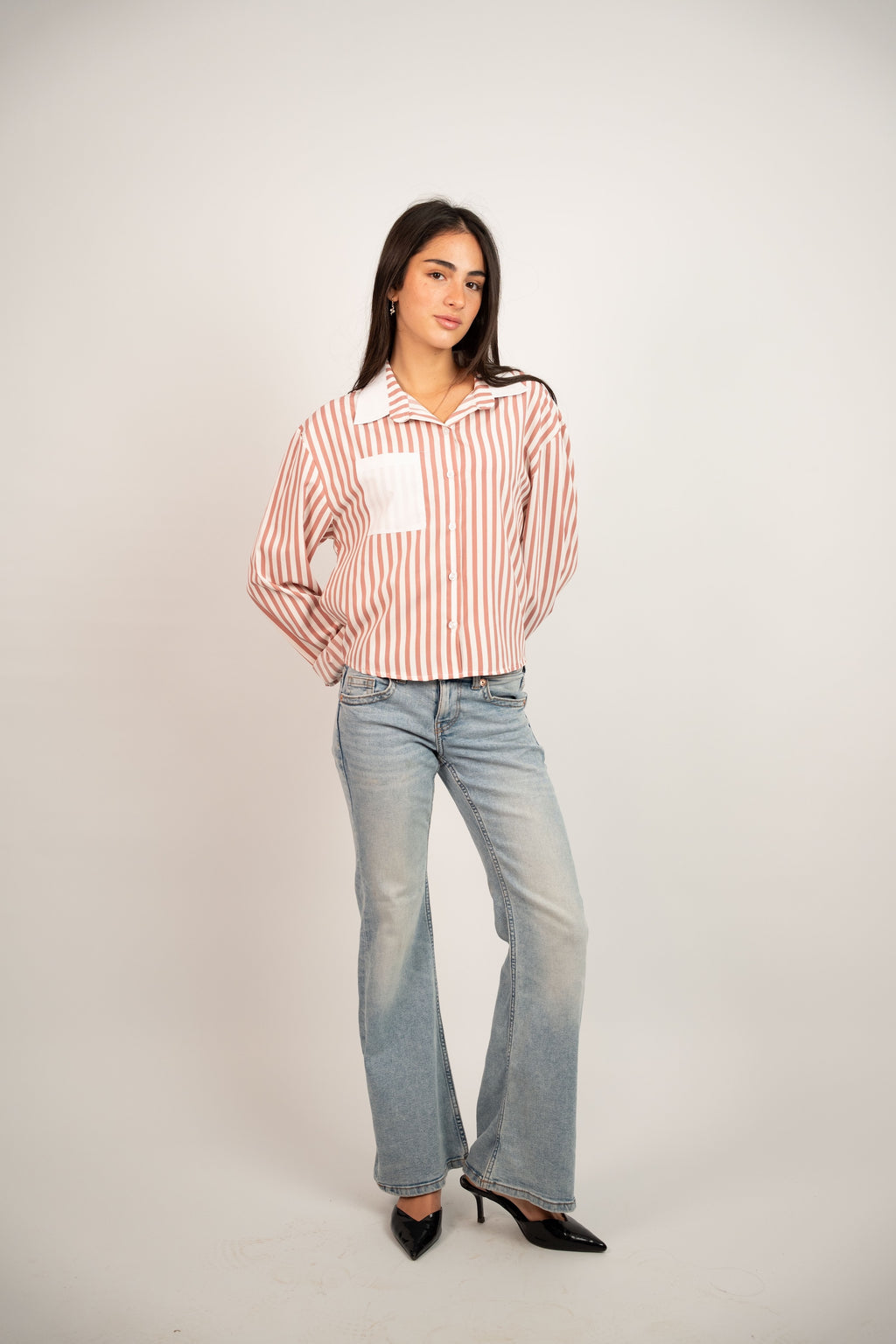 STRIPED POCKET BLOUSE