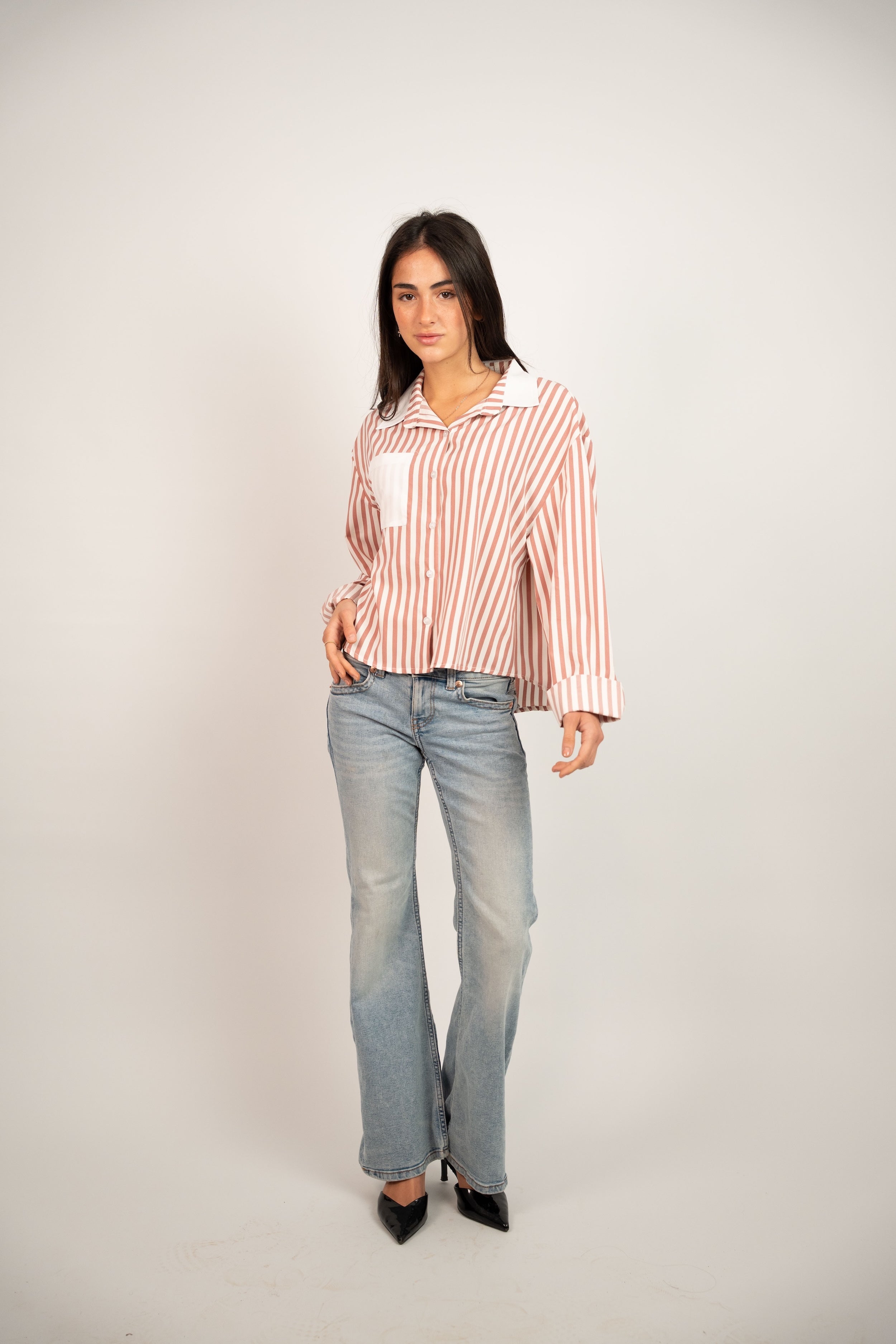 STRIPED POCKET BLOUSE