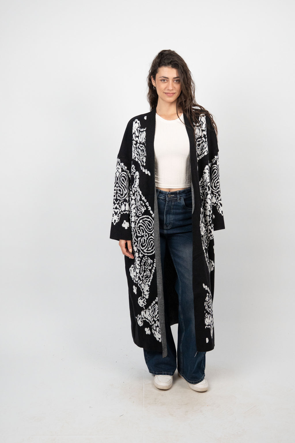PAISLEY LONG KNIT CARDIGAN