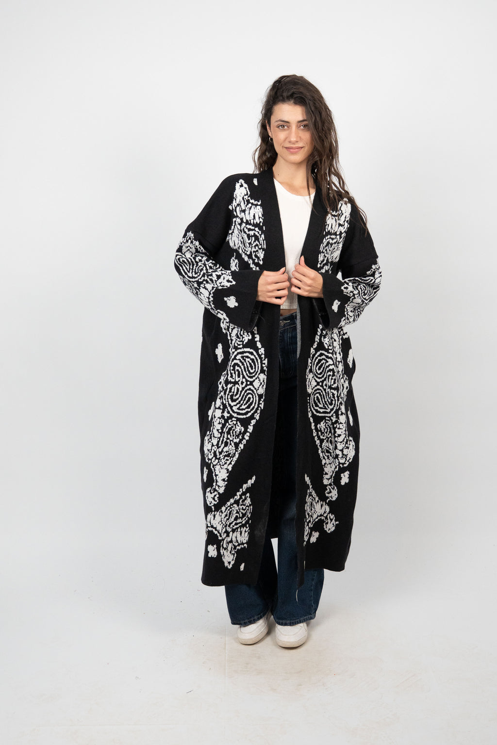 PAISLEY LONG KNIT CARDIGAN