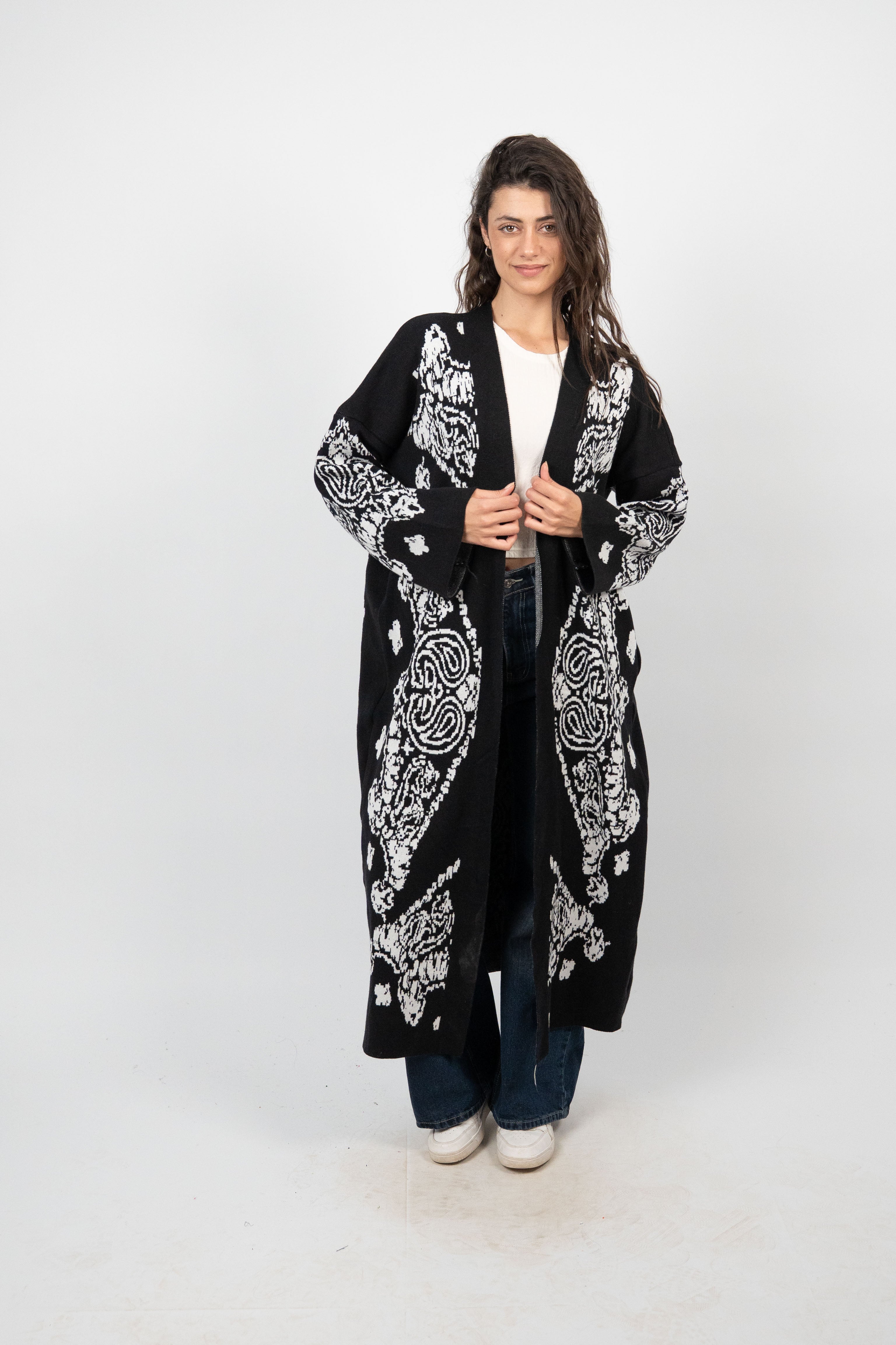 PAISLEY LONG KNIT CARDIGAN