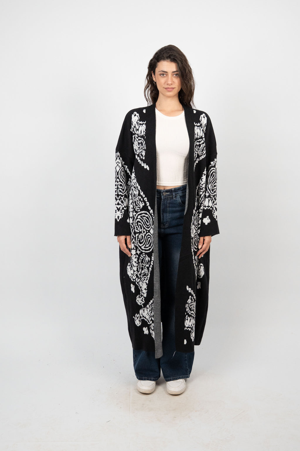 PAISLEY LONG KNIT CARDIGAN
