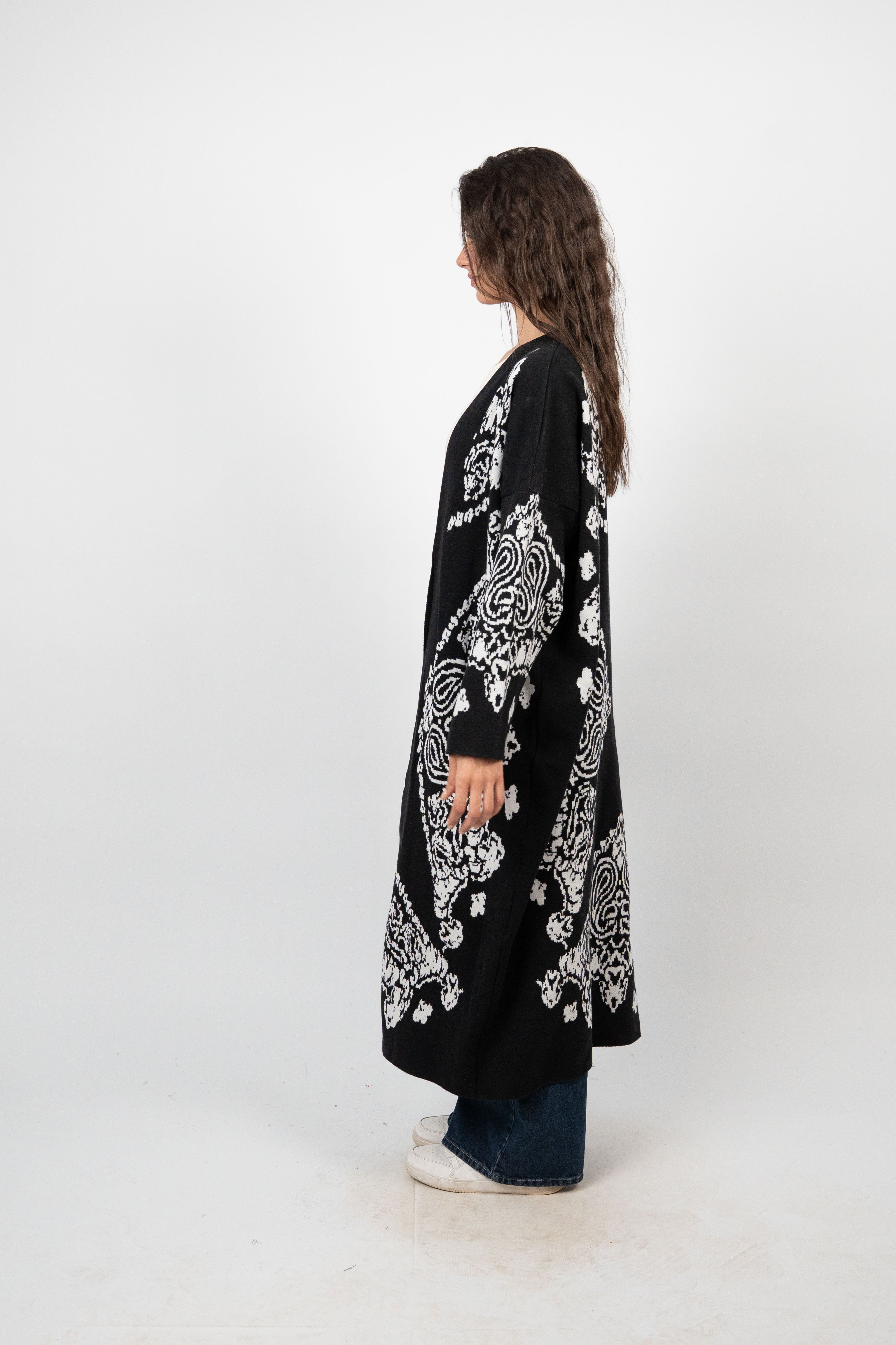 PAISLEY LONG KNIT CARDIGAN