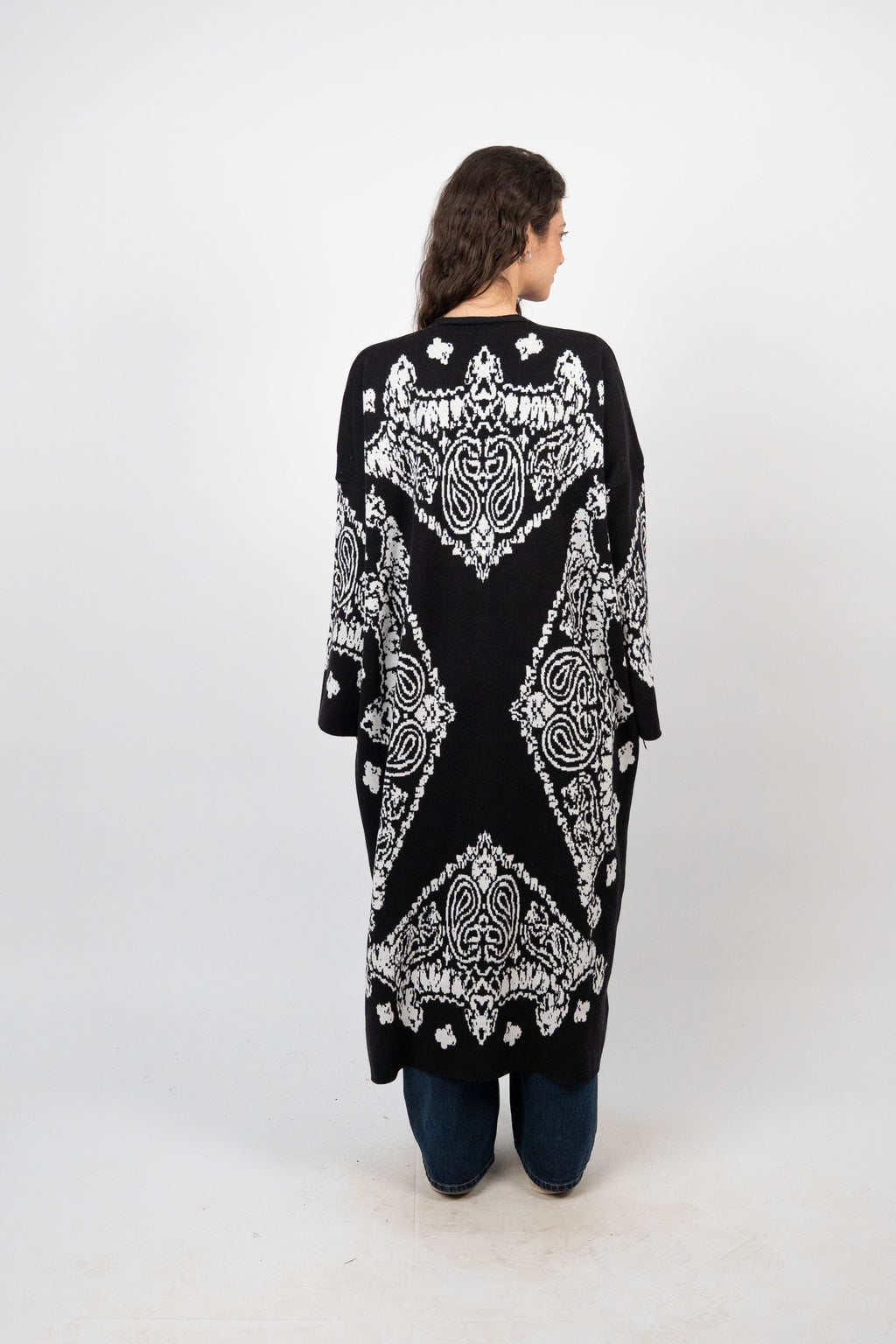PAISLEY LONG KNIT CARDIGAN