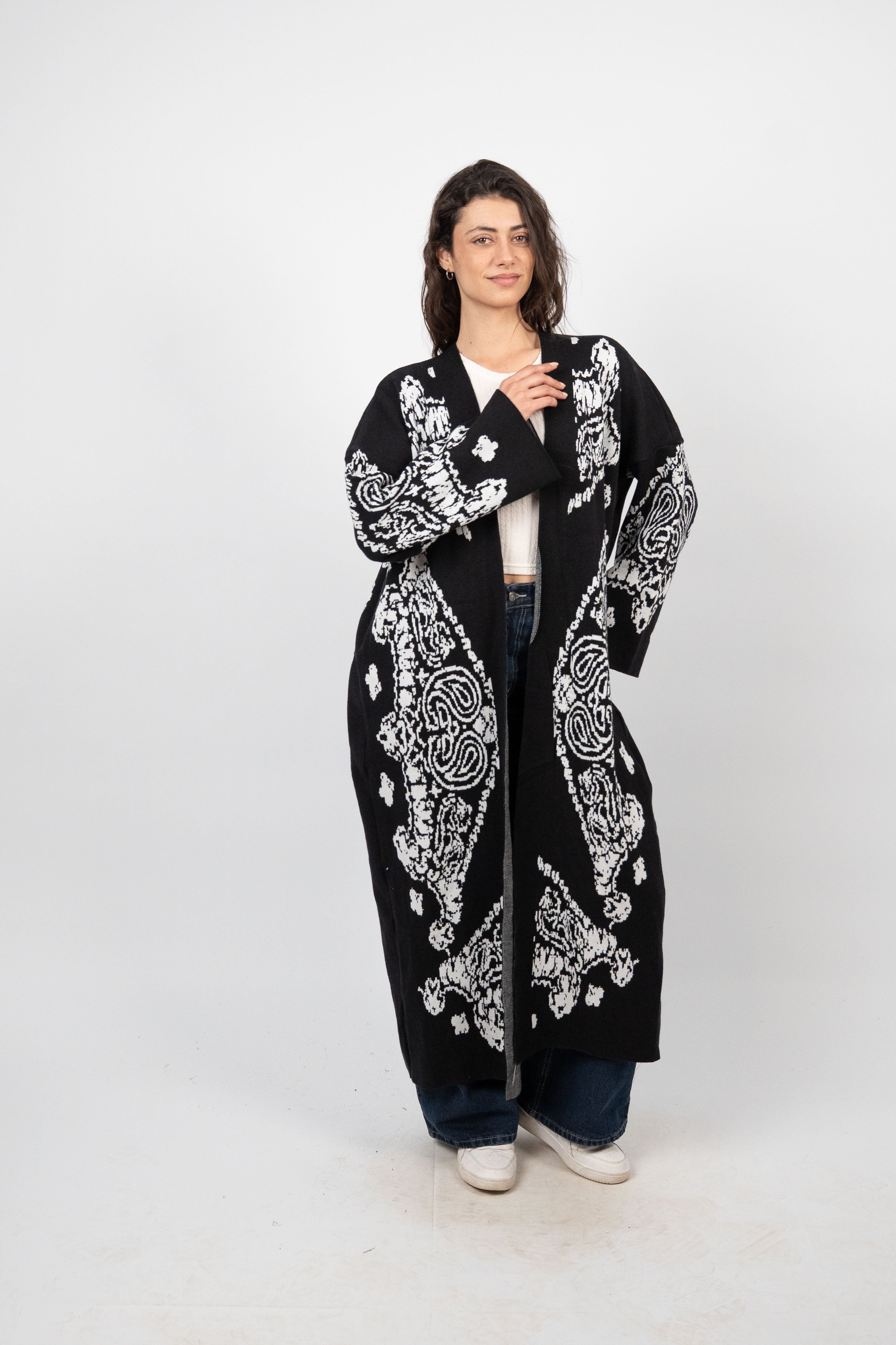 PAISLEY LONG KNIT CARDIGAN