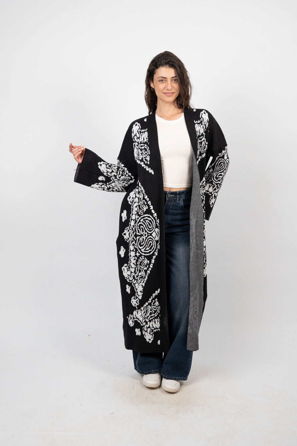 PAISLEY LONG KNIT CARDIGAN