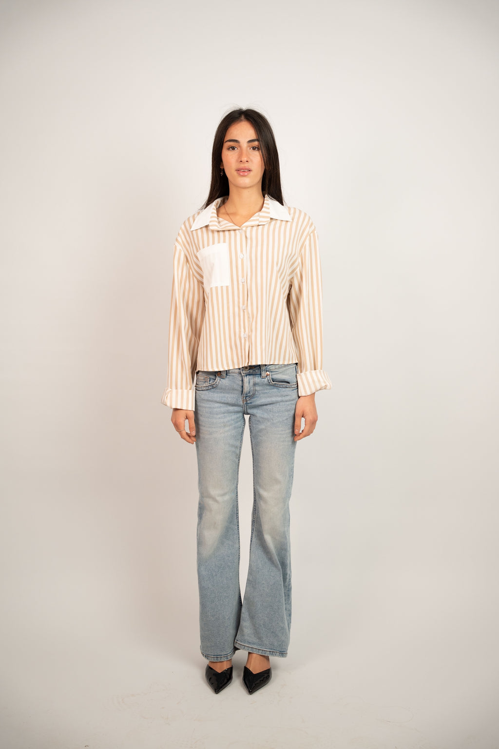 STRIPED POCKET BLOUSE