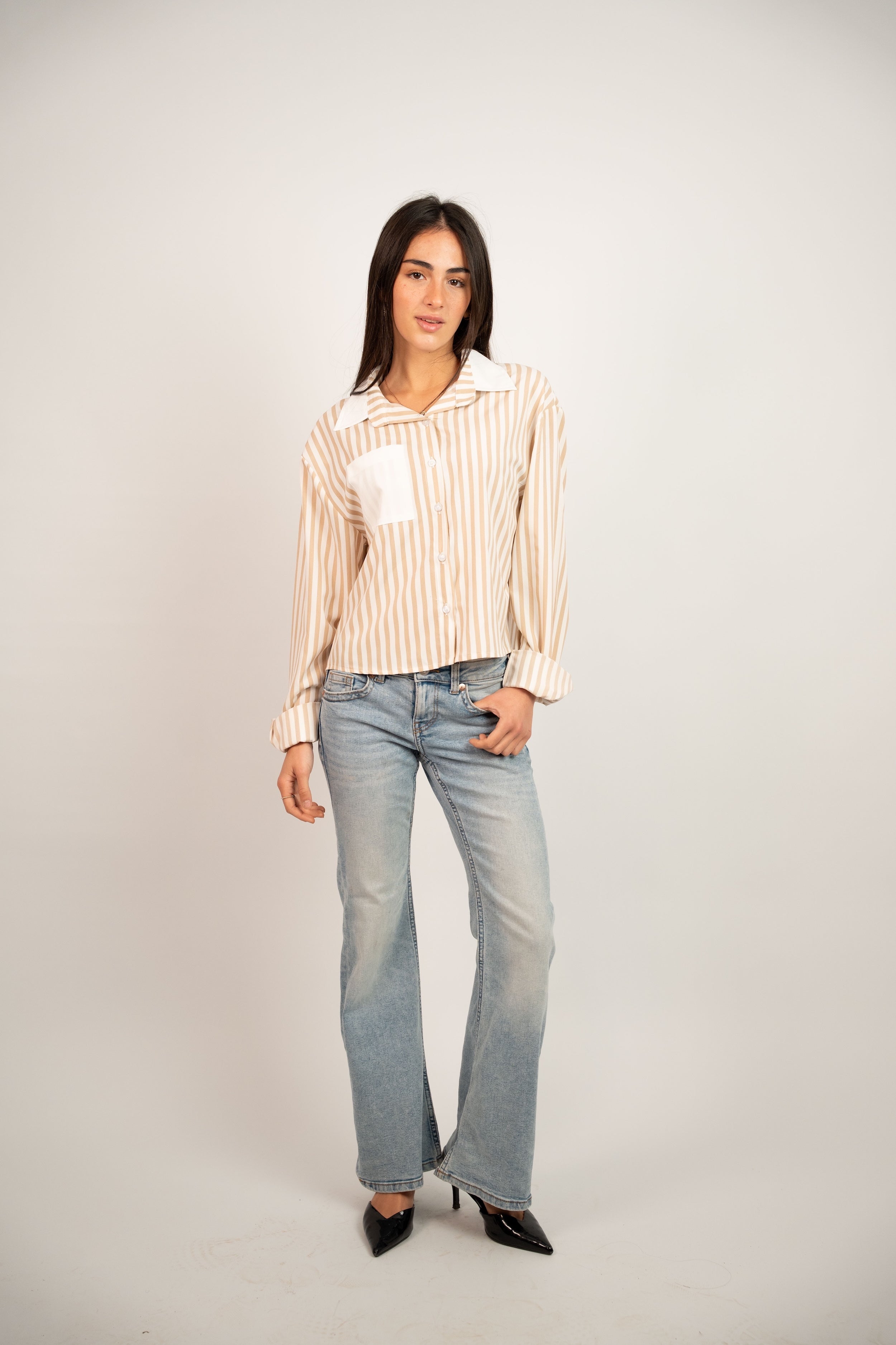 STRIPED POCKET BLOUSE