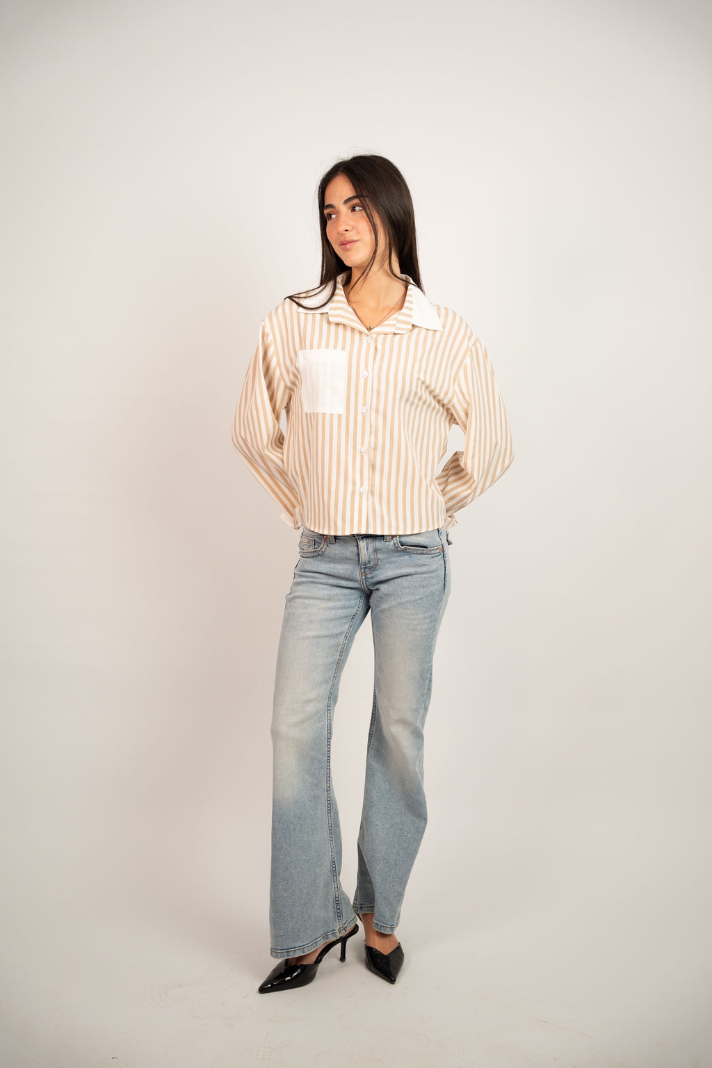 STRIPED POCKET BLOUSE
