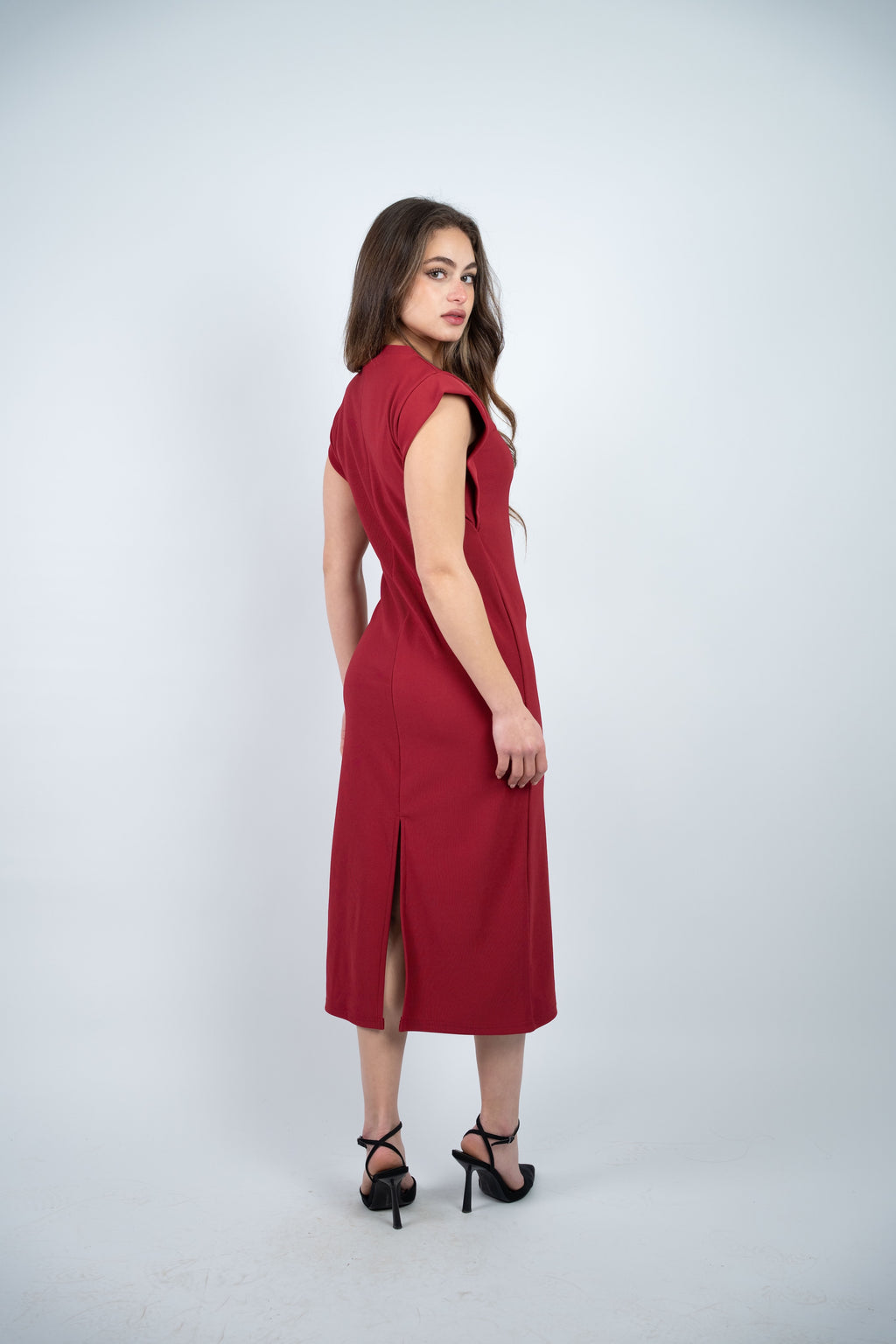 RIBBED MIDI DRESS