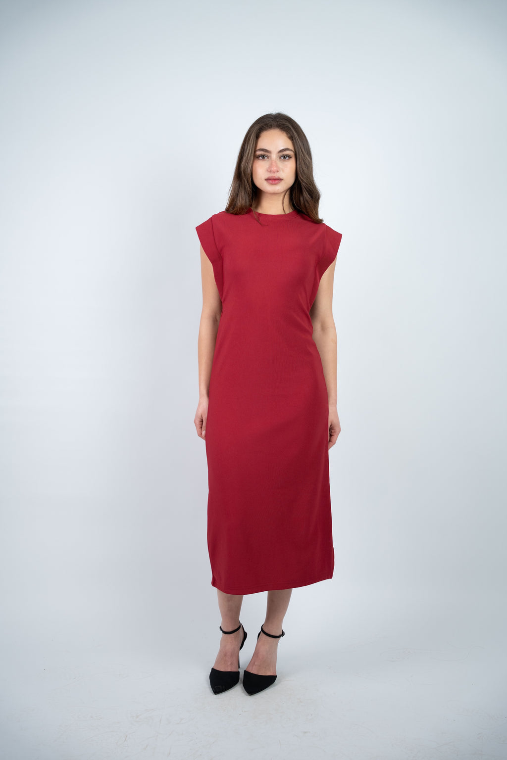 RIBBED MIDI DRESS