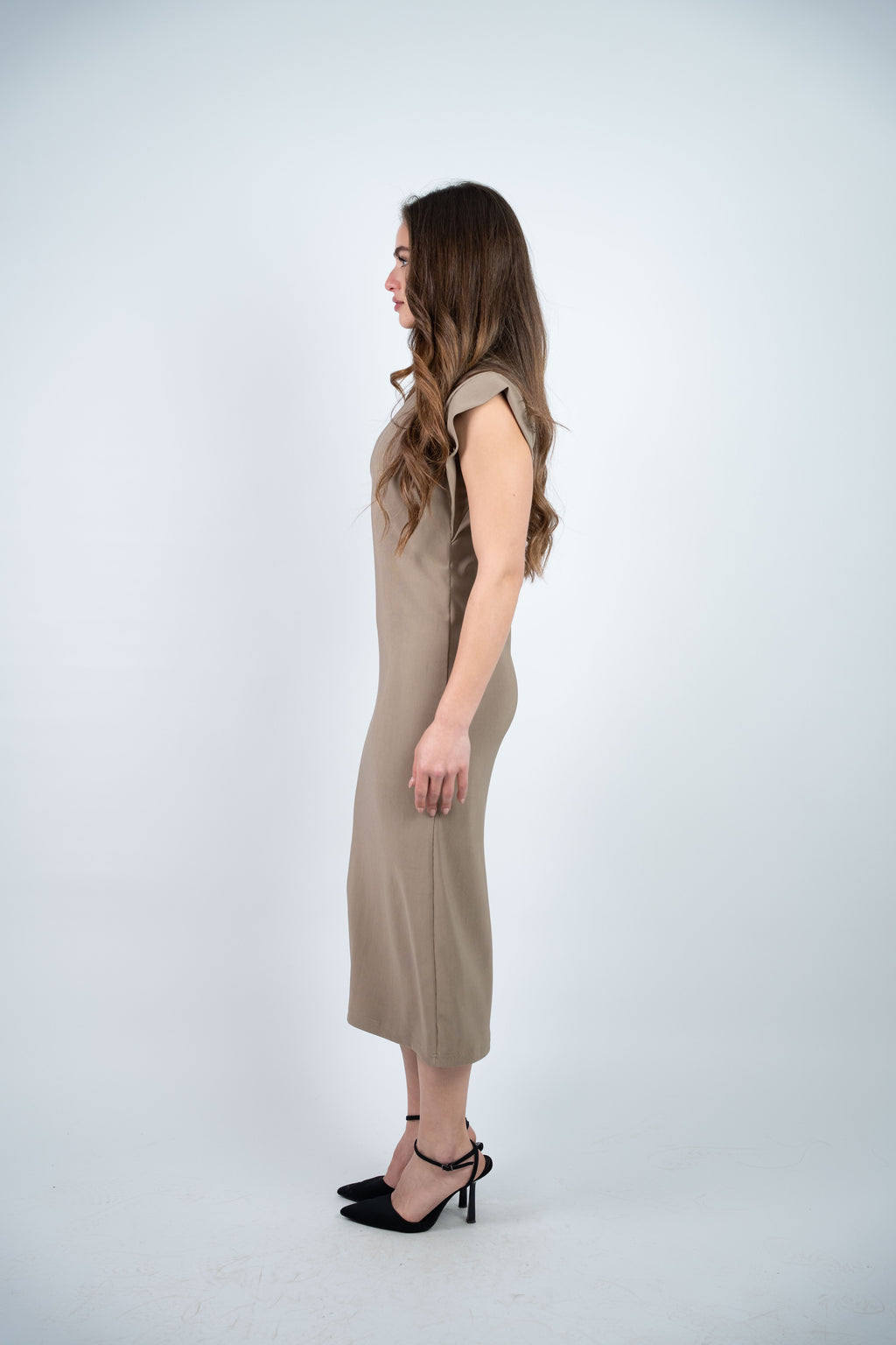 RIBBED MIDI DRESS