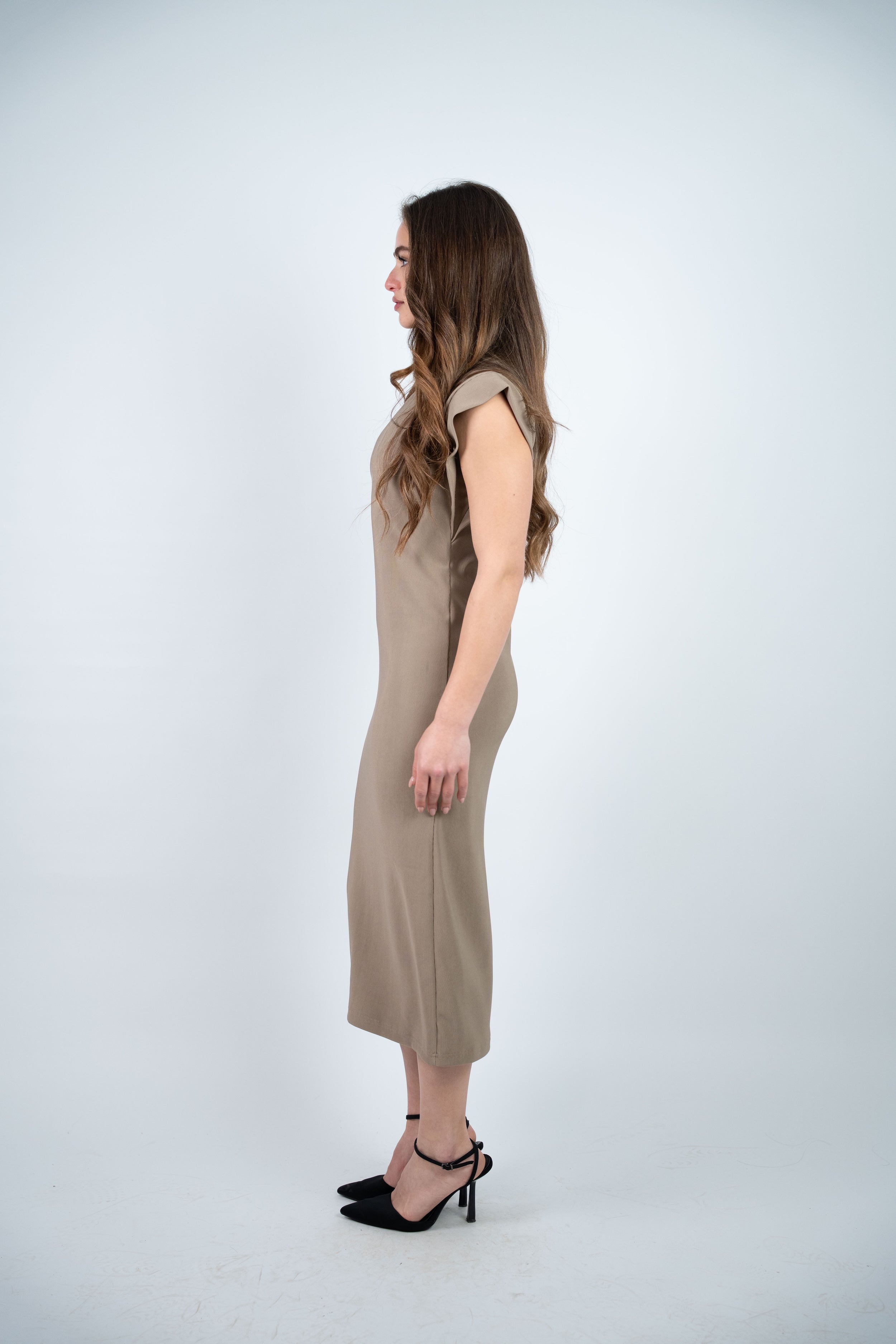 RIBBED MIDI DRESS