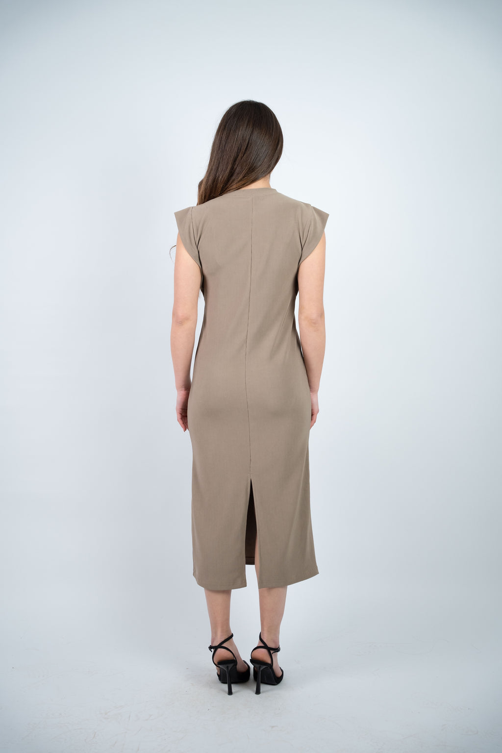 RIBBED MIDI DRESS