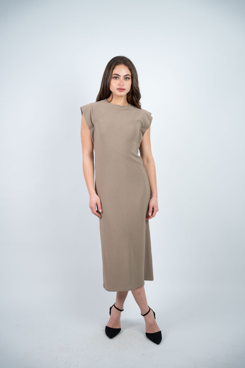 RIBBED MIDI DRESS