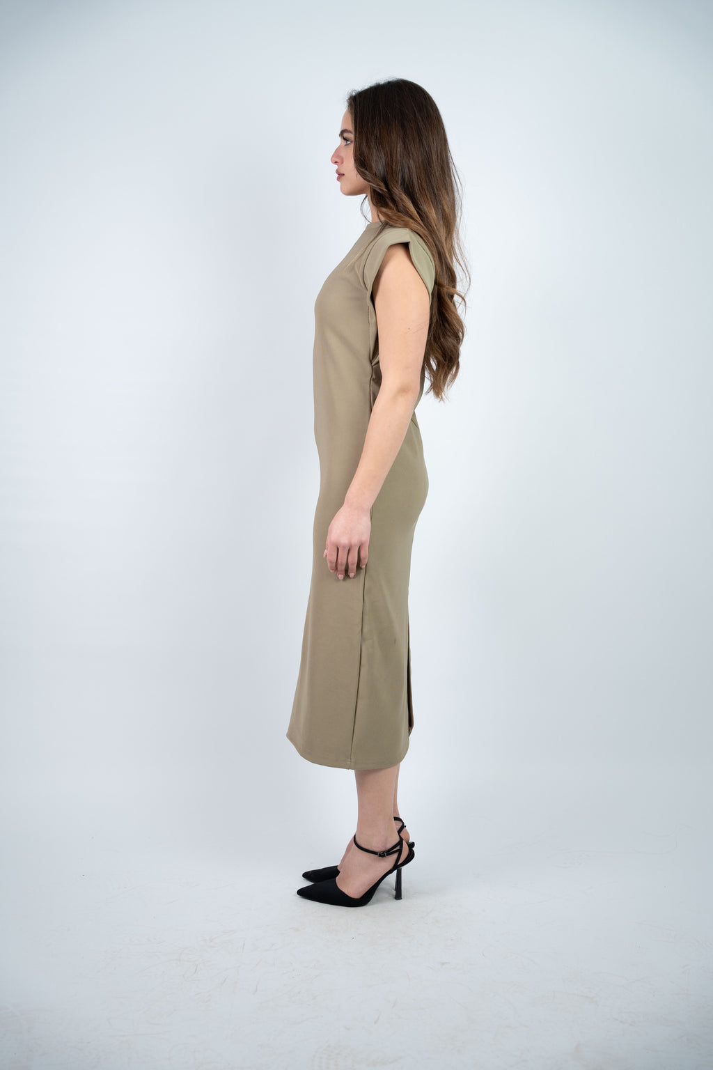 RIBBED MIDI DRESS