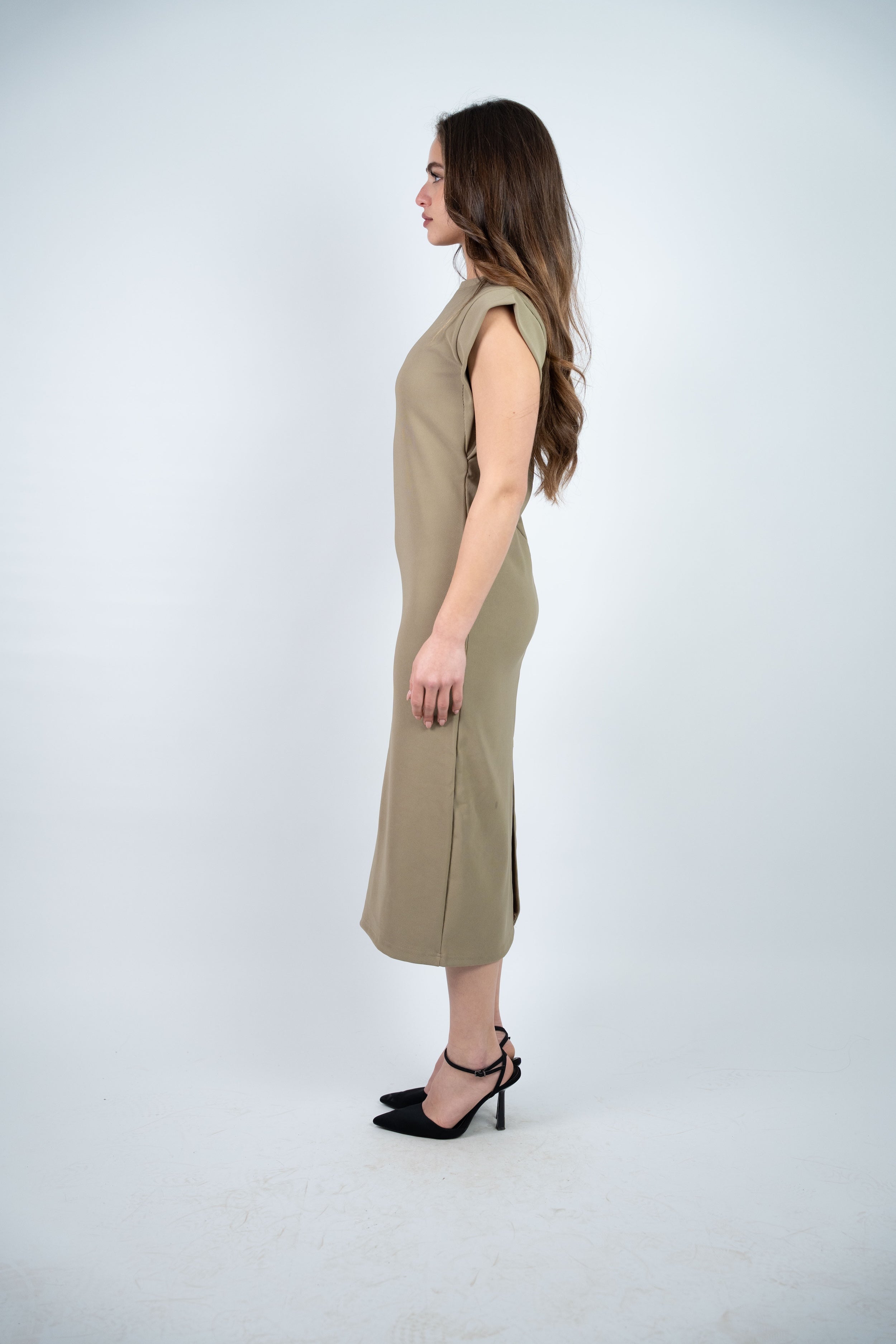 RIBBED MIDI DRESS