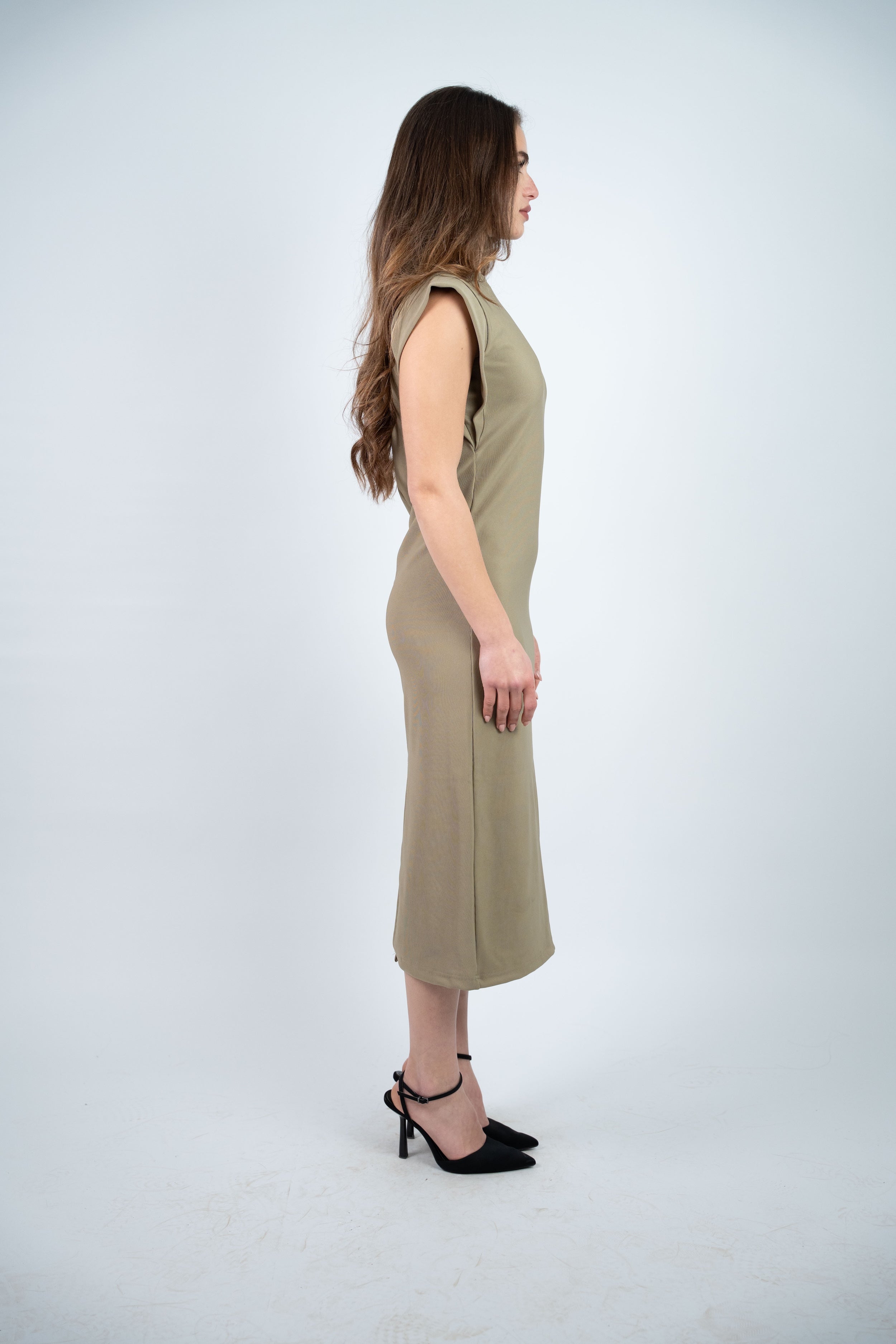 RIBBED MIDI DRESS