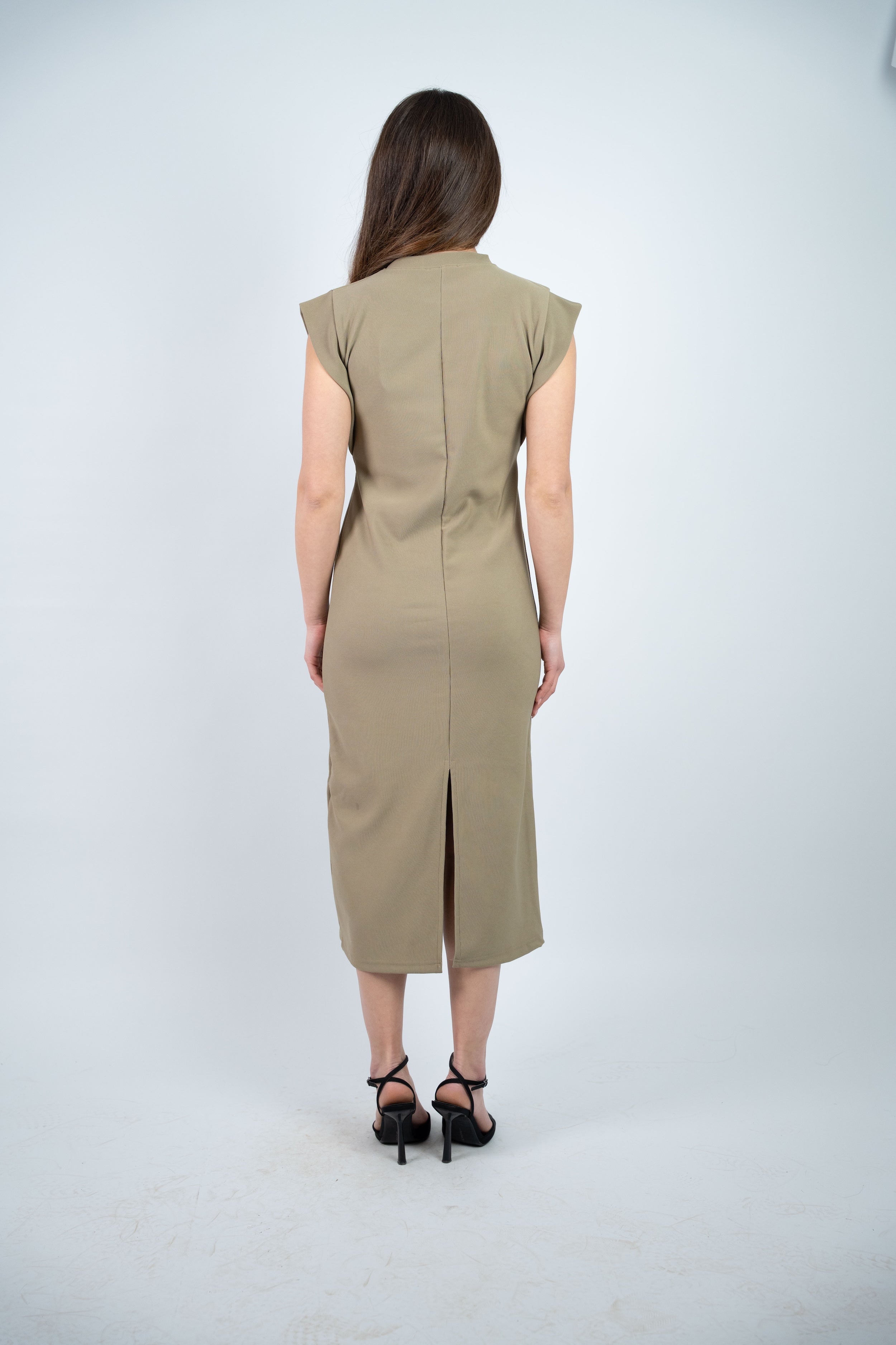 RIBBED MIDI DRESS