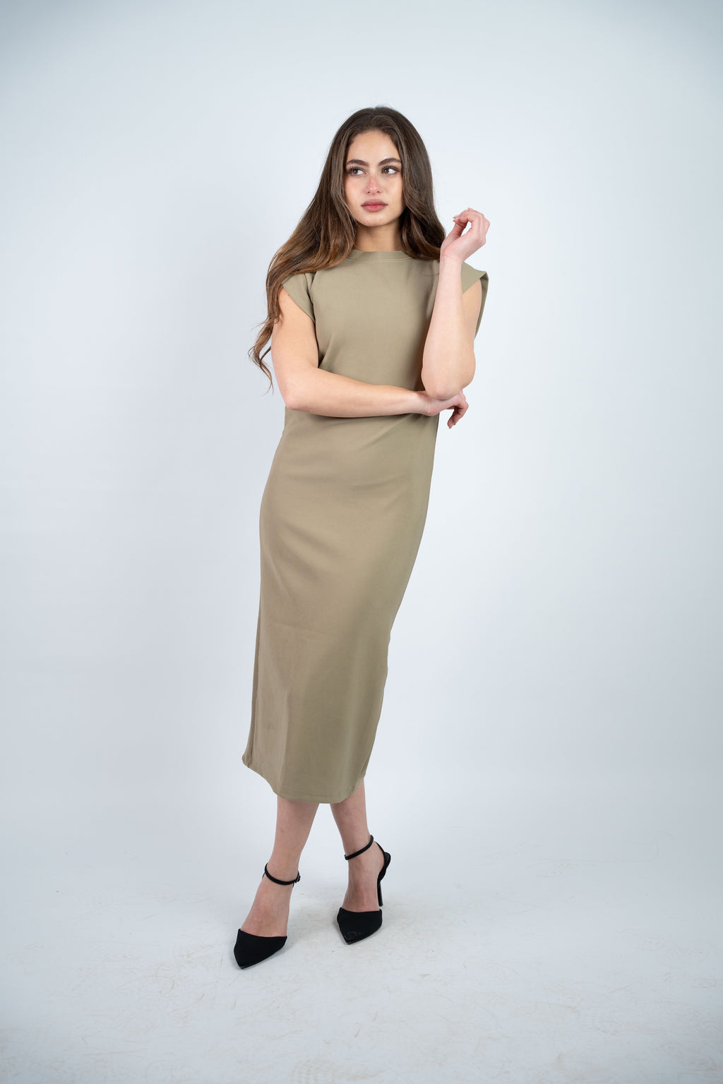 RIBBED MIDI DRESS