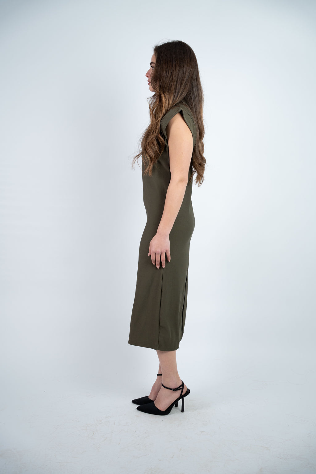 RIBBED MIDI DRESS