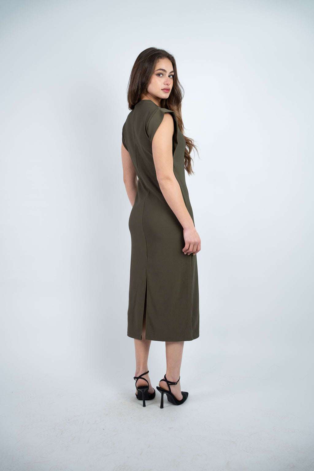 RIBBED MIDI DRESS