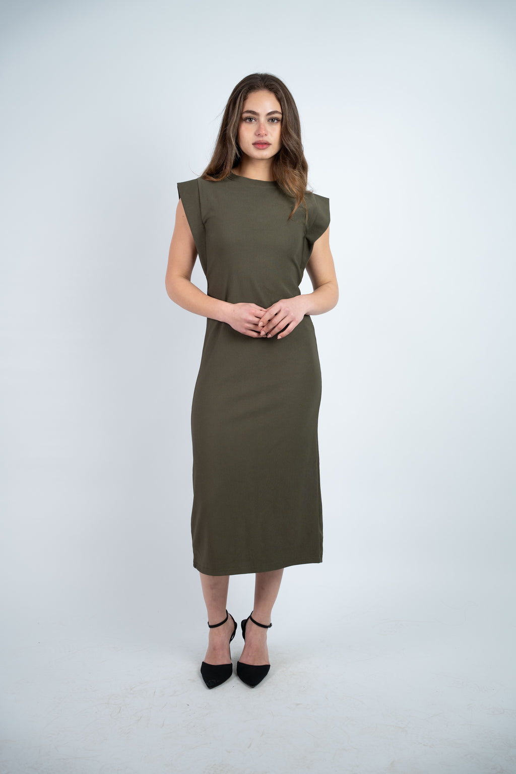 RIBBED MIDI DRESS
