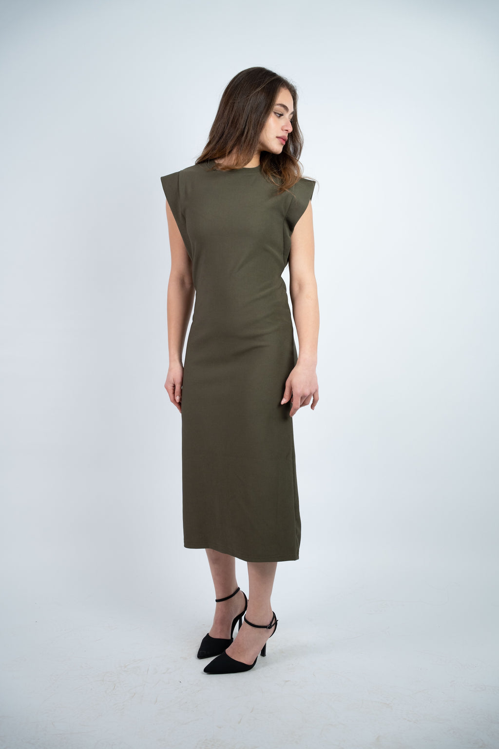 RIBBED MIDI DRESS