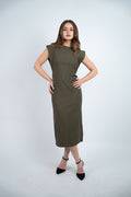 RIBBED MIDI DRESS