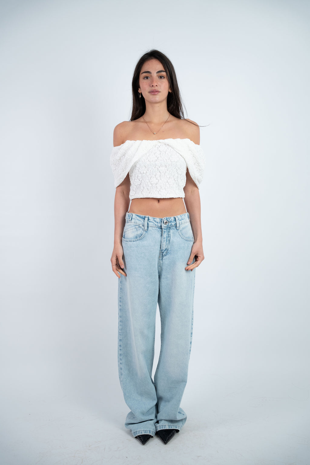 OFF SHOULDER CROPPED TOP