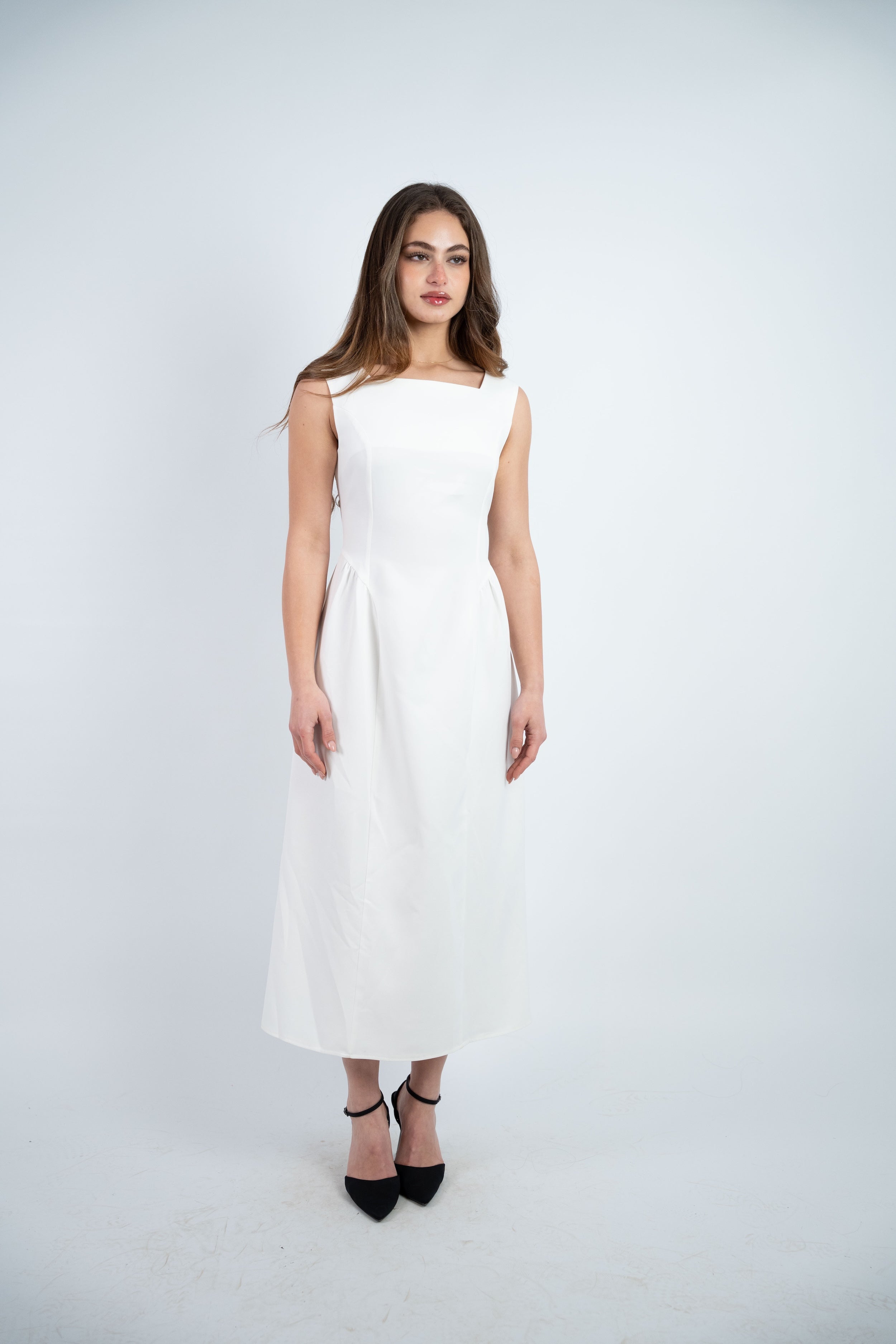 SLEEVELESS MIDI DRESS
