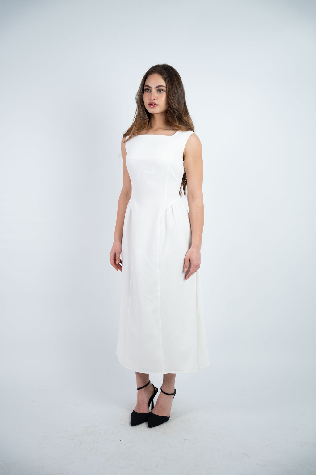 SLEEVELESS MIDI DRESS
