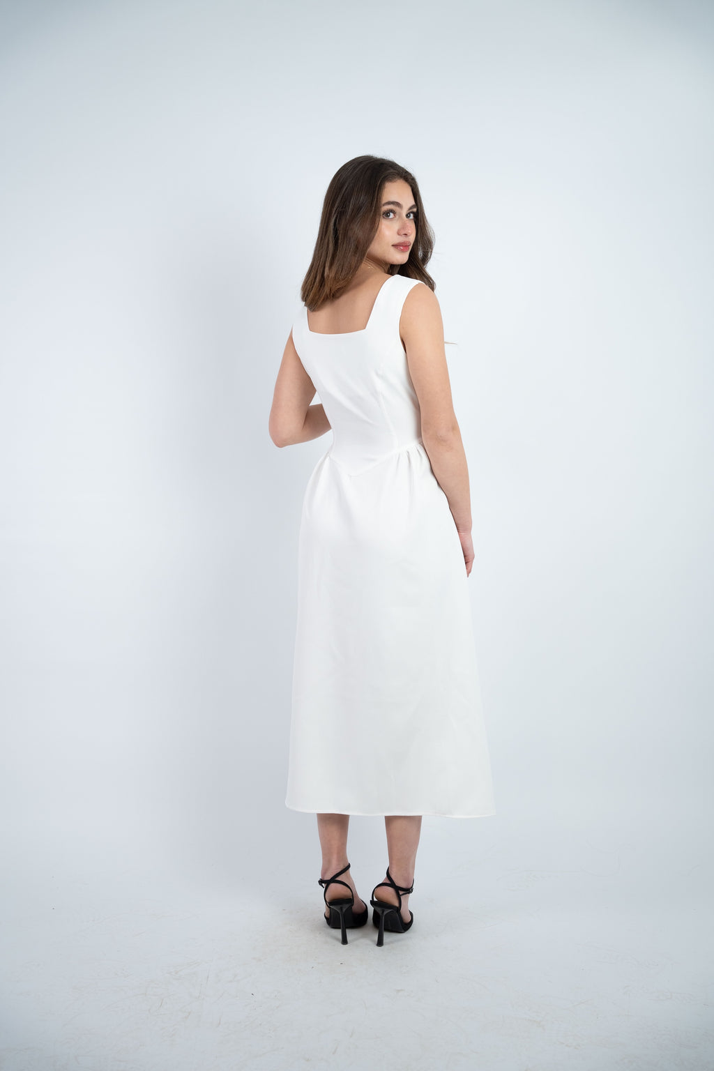 SLEEVELESS MIDI DRESS