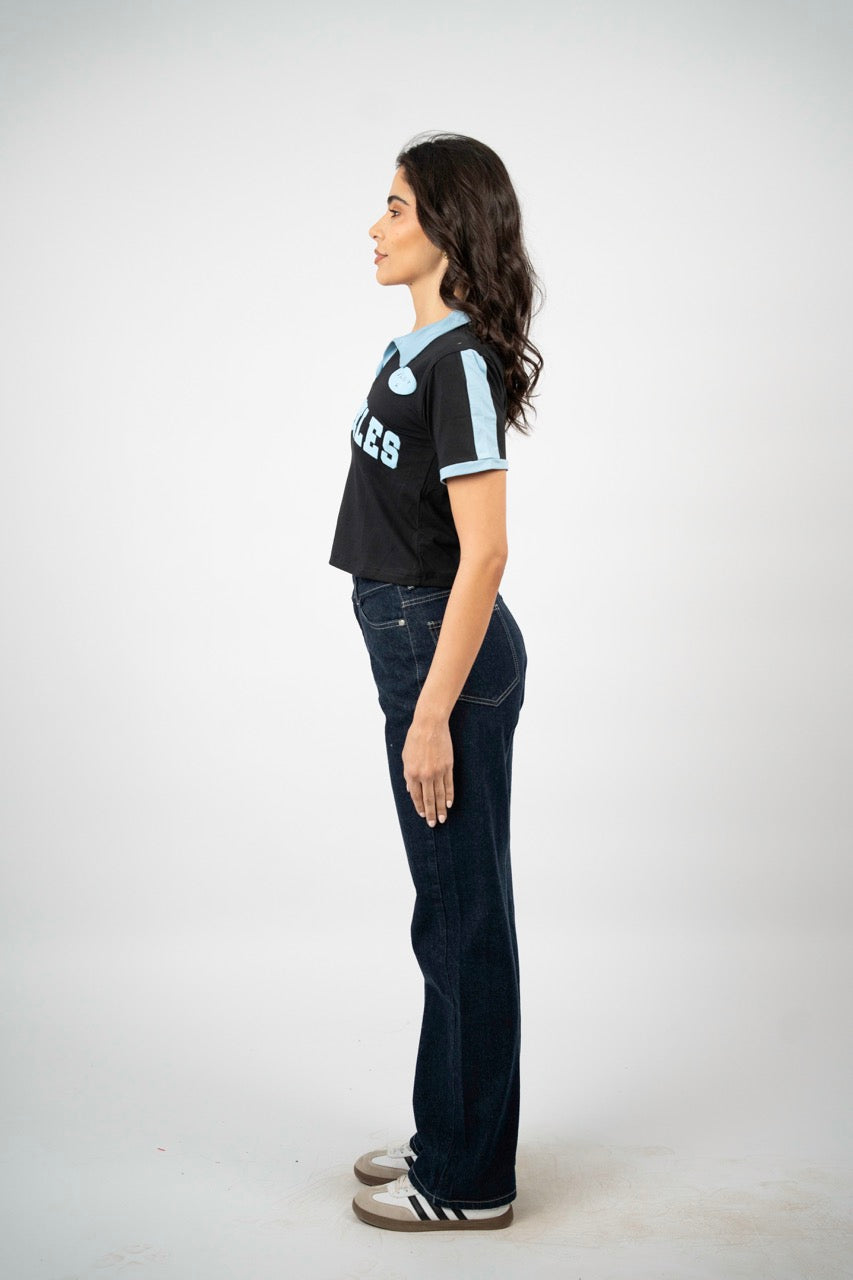 LOS ANGELES COLLAR CROP TEE