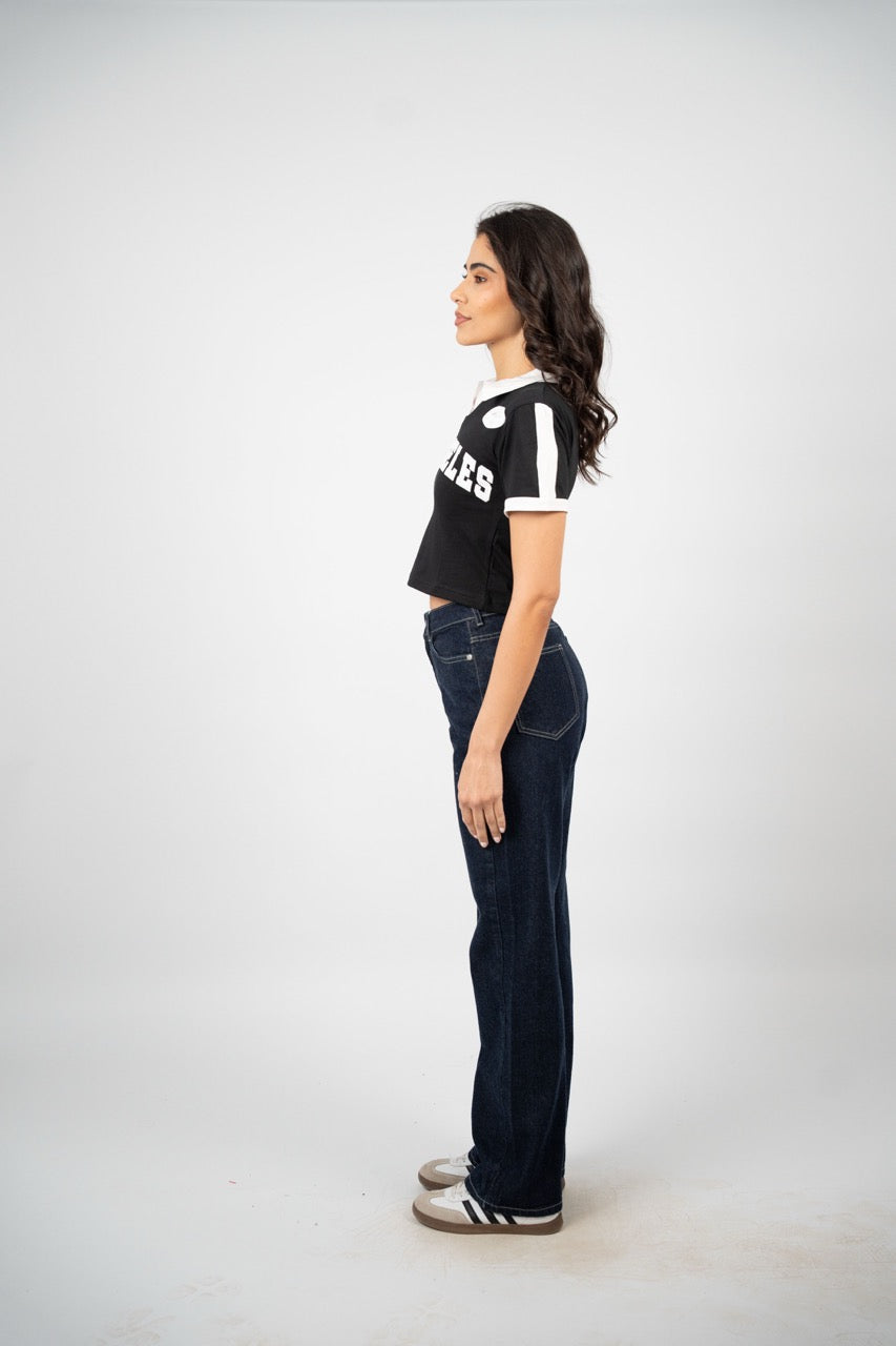 LOS ANGELES COLLAR CROP TEE