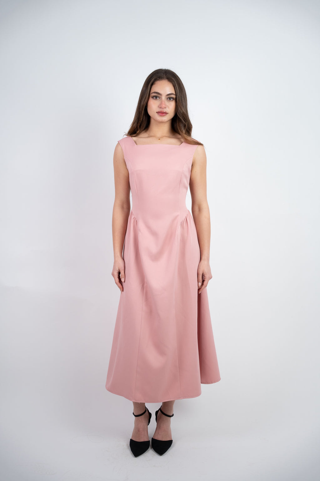SLEEVELESS MIDI DRESS