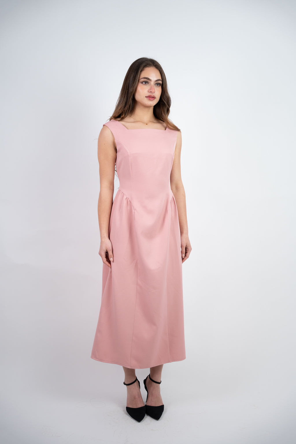 SLEEVELESS MIDI DRESS