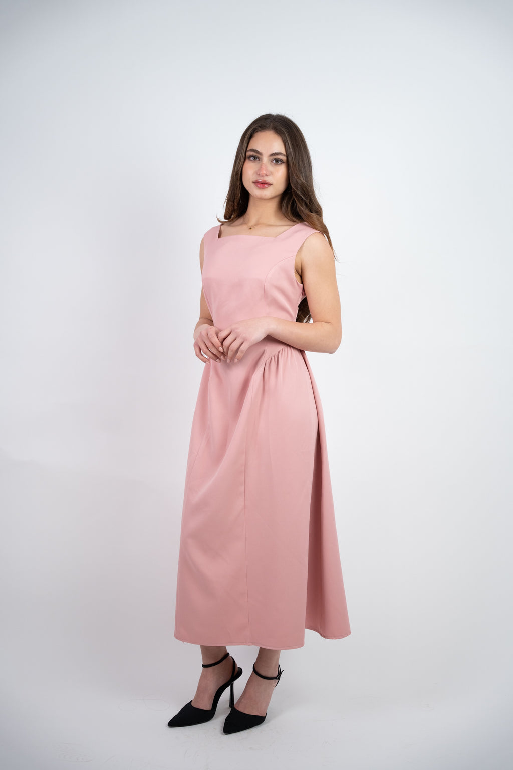 SLEEVELESS MIDI DRESS