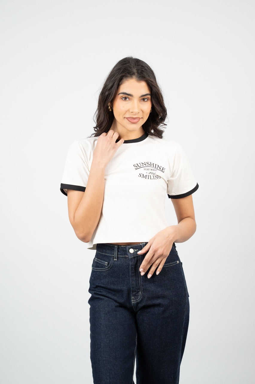 SUNSHINE RINGER CROP TEE