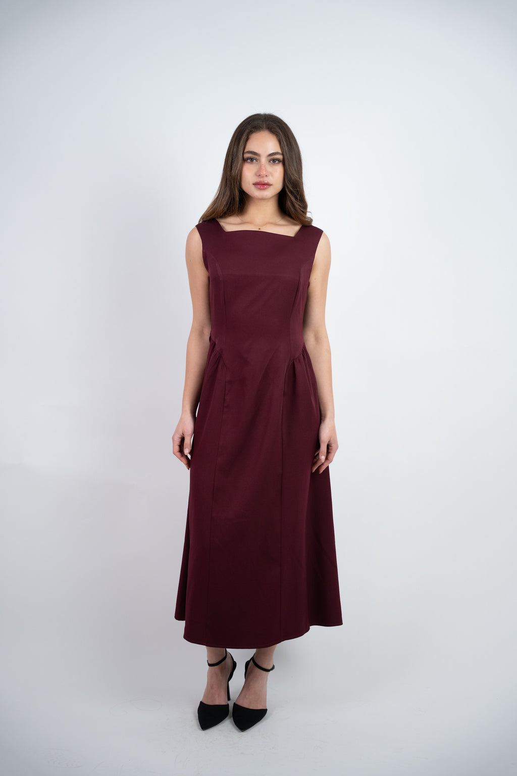 SLEEVELESS MIDI DRESS