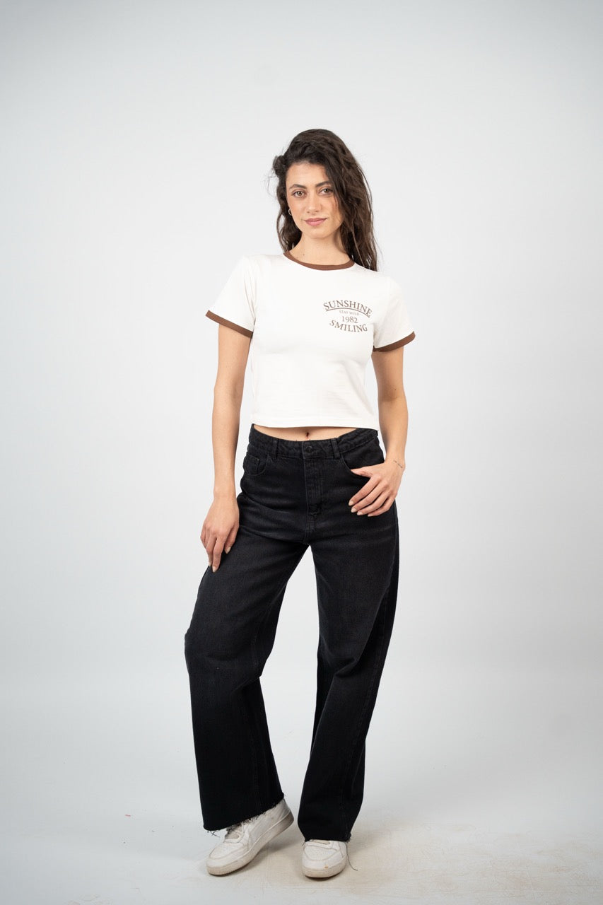 SUNSHINE RINGER CROP TEE