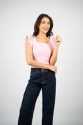 RUFFLE SLEEVE TOP