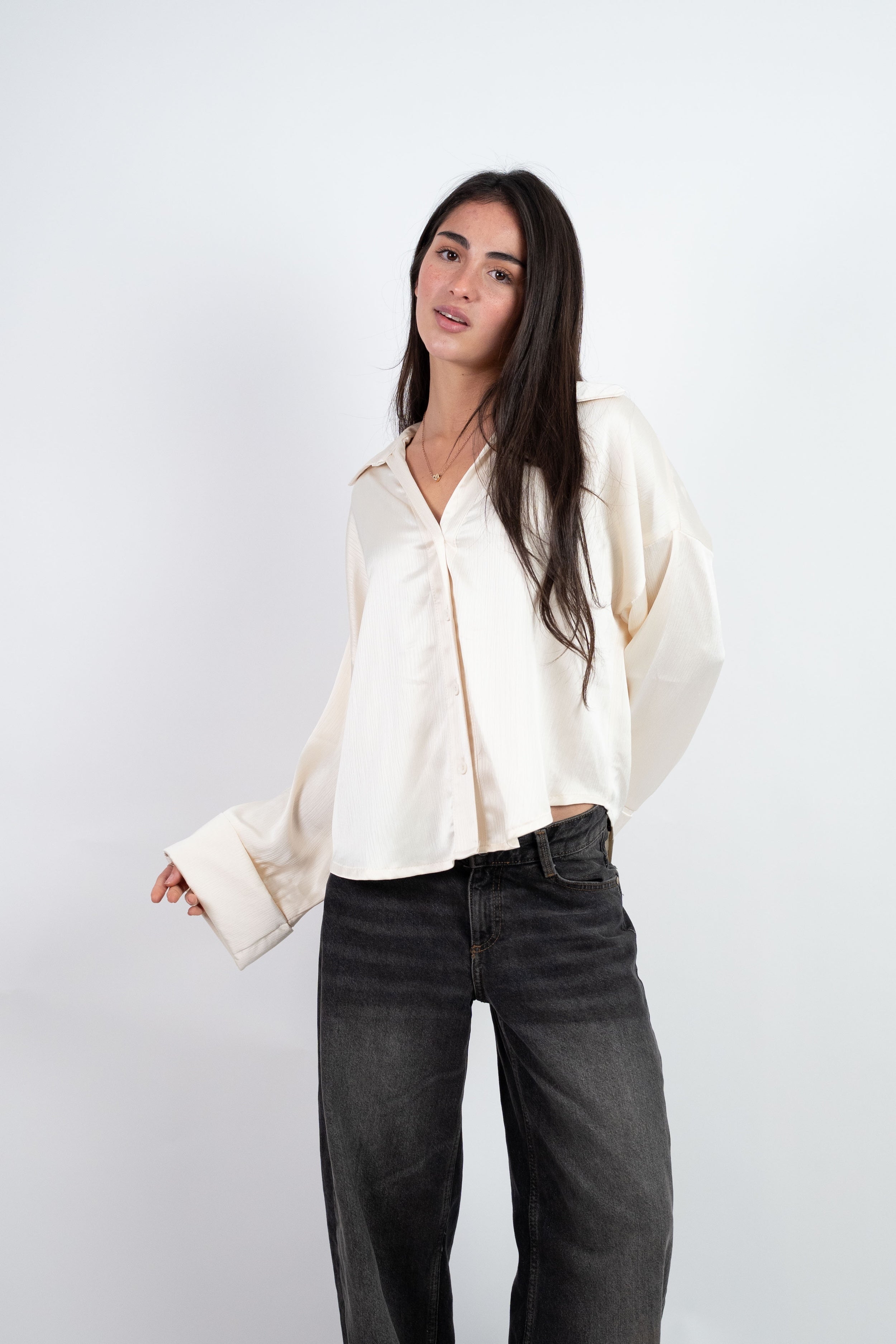 SATIN RELAXED BLOUSE