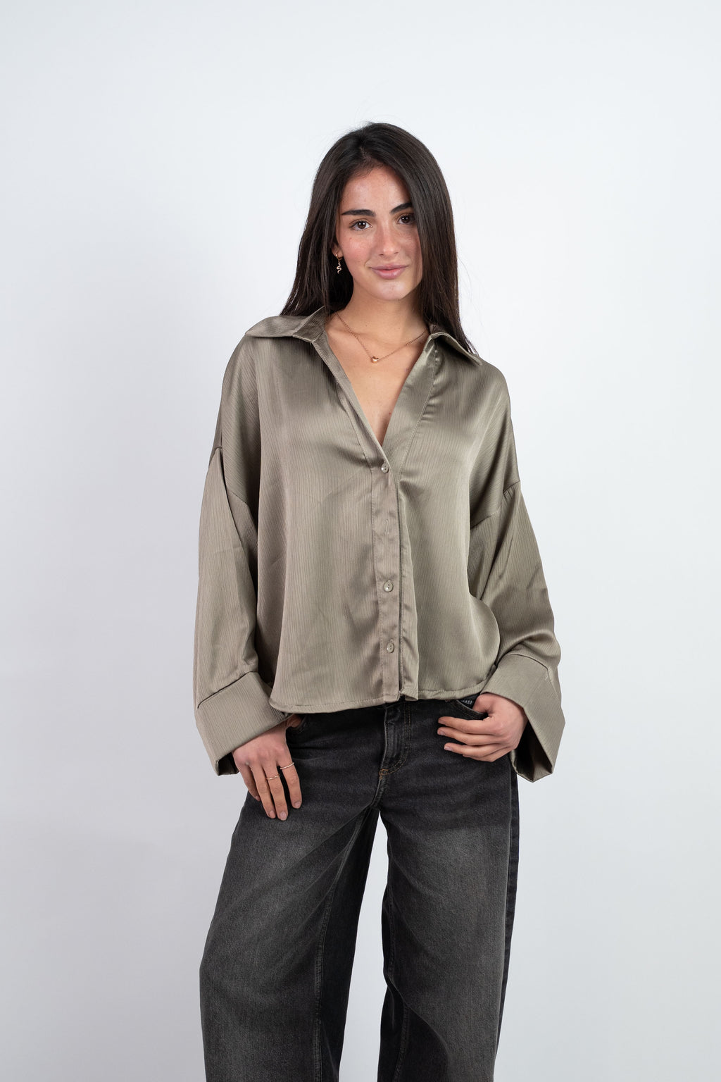 SATIN RELAXED BLOUSE