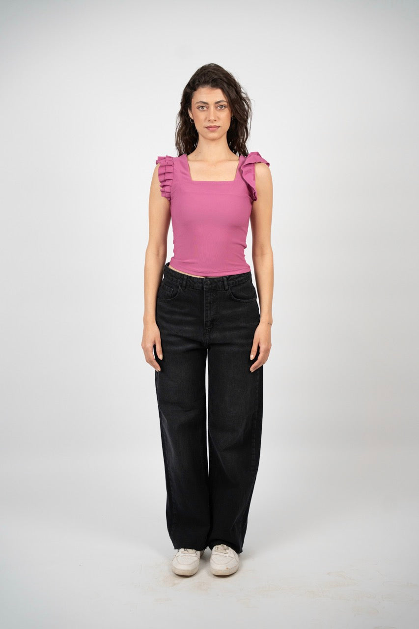 RUFFLE SLEEVE TOP