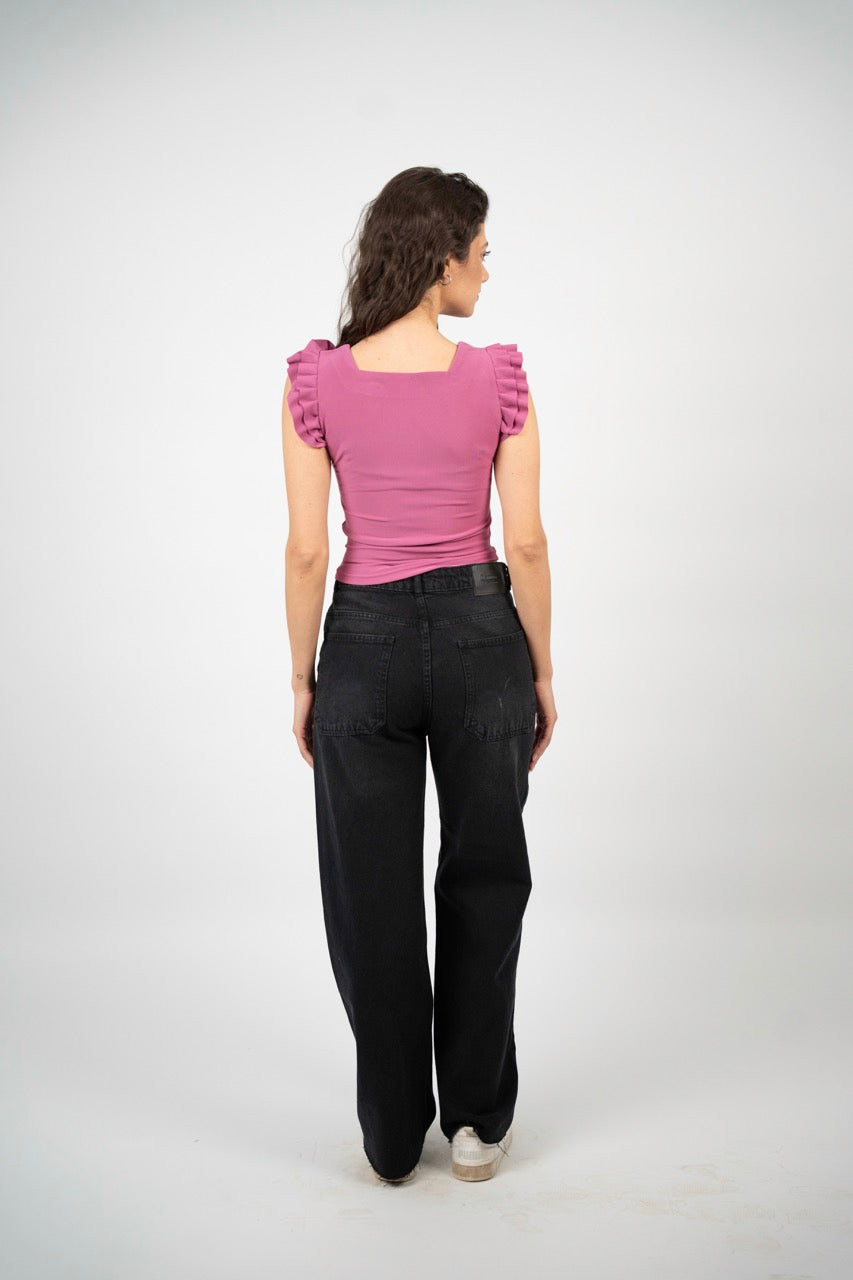 RUFFLE SLEEVE TOP
